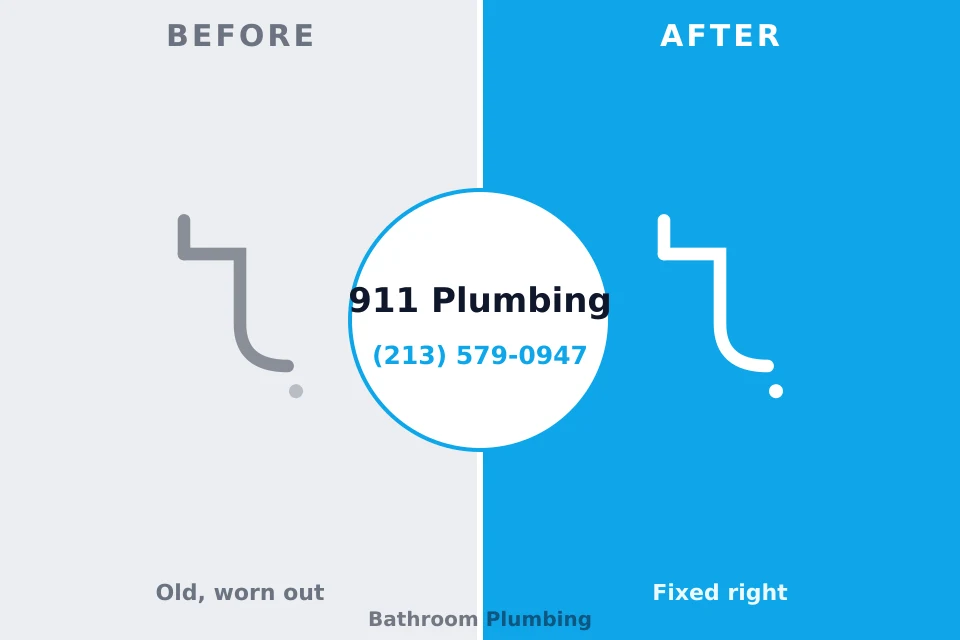 Before and after: plumbing repair Peosta, IA